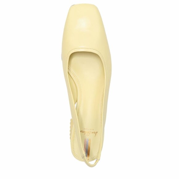 Sam Edelman Toren - Canary Yellow Leather Slingback Scalloped Heel Sam Edelman - Picture 6 of 7